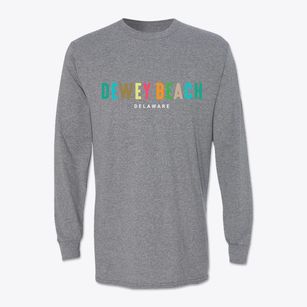Dewey Beach Delaware Color Pop Classic Long Sleeve T-Shirt