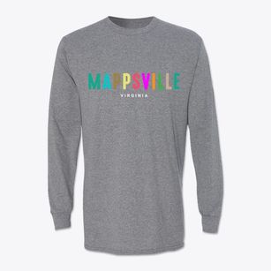 Mappsville Virginia Color Pop Classic Long Sleeve T-Shirt