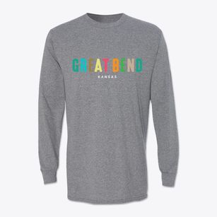 Great Bend Kansas Color Pop Classic Long Sleeve T-Shirt
