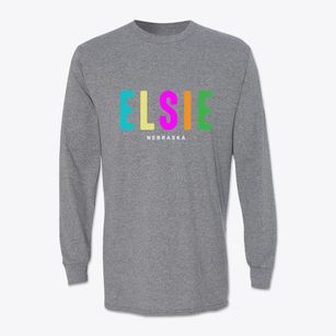 Elsie Nebraska Color Pop Classic Long Sleeve T-Shirt