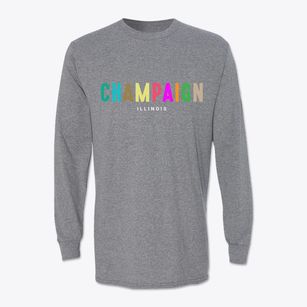 Champaign Illinois Color Pop Classic Long Sleeve T-Shirt
