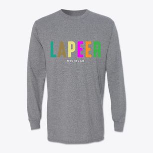 Lapeer Michigan Color Pop Classic Long Sleeve T-Shirt
