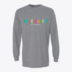 San Clemente California Color Pop Classic Long Sleeve T-Shirt