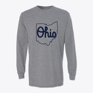  Ohio Script Shape Classic Long Sleeve T-Shirt
