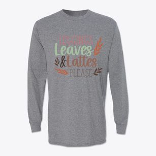   Leggings Leaves Lattes Classic Long Sleeve T-Shirt