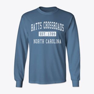 Batts Crossroads North Carolina Classic Established Classic Long Sleeve T-Shirt