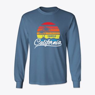 Fairfax California Palm Tree Sunset Classic Long Sleeve T-Shirt