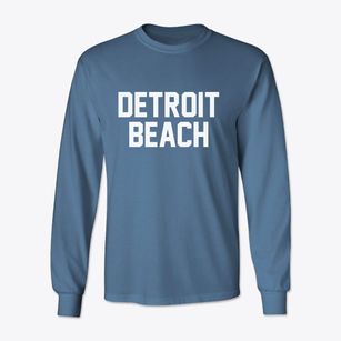 Detroit Beach Michigan Classic Block Classic Long Sleeve T-Shirt