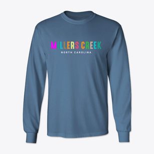 Millers Creek North Carolina Color Pop Classic Long Sleeve T-Shirt