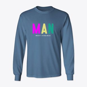 Man West Virginia Color Pop Classic Long Sleeve T-Shirt