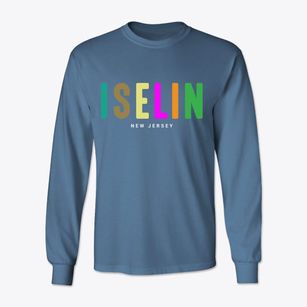 Iselin New Jersey Color Pop Classic Long Sleeve T-Shirt