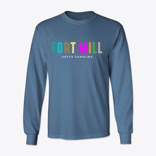 Fort Mill South Carolina Color Pop Classic Long Sleeve T-Shirt
