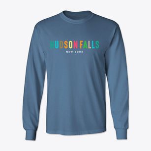 Hudson Falls New York Color Pop Classic Long Sleeve T-Shirt