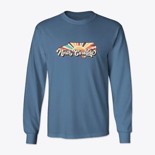 North Carolina Retro Art Classic Long Sleeve T-Shirt