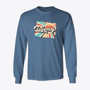  Wyoming Retro Art Classic Long Sleeve T-Shirt