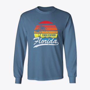 Englewood Florida Palm Tree Sunset Classic Long Sleeve T-Shirt