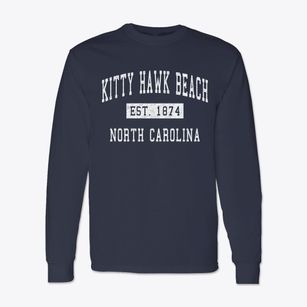Kitty Hawk Beach North Carolina Classic Established Classic Long Sleeve T-Shirt