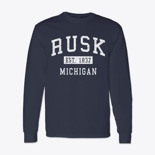 Rusk Michigan Classic Established Classic Long Sleeve T-Shirt