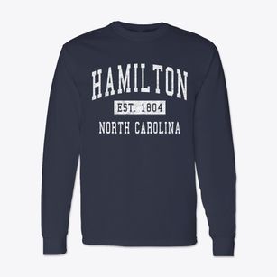 Hamilton North Carolina Classic Established Classic Long Sleeve T-Shirt
