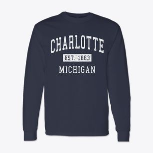 Charlotte Michigan Classic Established Classic Long Sleeve T-Shirt