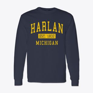 Harlan Michigan Classic Established Classic Long Sleeve T-Shirt