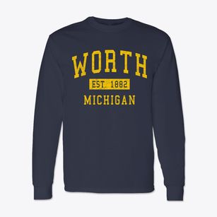 Worth Michigan Classic Established Classic Long Sleeve T-Shirt