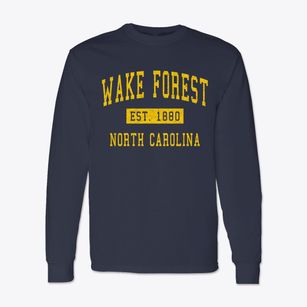 Wake Forest North Carolina Classic Established Classic Long Sleeve T-Shirt