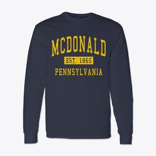 Mcdonald Pennsylvania Classic Established Classic Long Sleeve T-Shirt