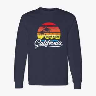 Sierra Madre California Palm Tree Sunset Classic Long Sleeve T-Shirt