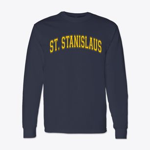 St Stanislaus Bishop & Martyr Parish Varsity Arch Classic Long Sleeve T-Shirt