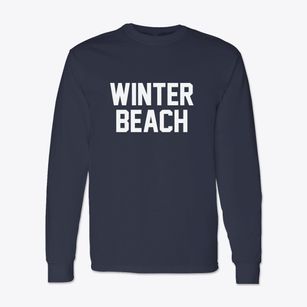 Winter Beach Florida Classic Block Classic Long Sleeve T-Shirt