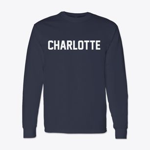 Charlotte North Carolina Classic Block Classic Long Sleeve T-Shirt