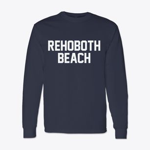 Rehoboth Beach Delaware Classic Block Classic Long Sleeve T-Shirt