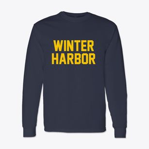 Winter Harbor Maine Classic Block Classic Long Sleeve T-Shirt