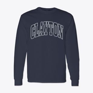 Clayton North Carolina Trendy Block Classic Long Sleeve T-Shirt