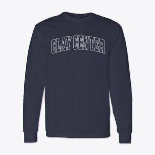 Clay Center Ohio Trendy Block Classic Long Sleeve T-Shirt