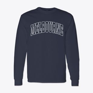 Melbourne Florida Trendy Block Classic Long Sleeve T-Shirt