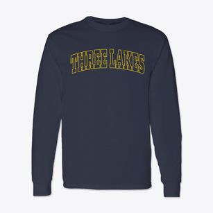 Three Lakes Wisconsin Trendy Block Classic Long Sleeve T-Shirt