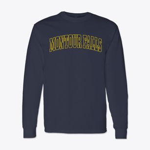 Montour Falls New York Trendy Block Classic Long Sleeve T-Shirt