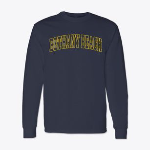 Bethany Beach Delaware Trendy Block Classic Long Sleeve T-Shirt