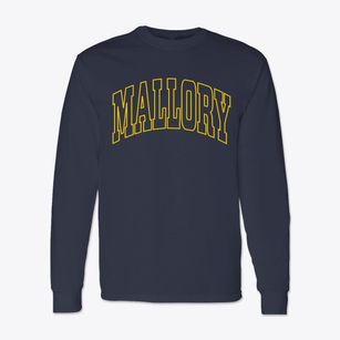 Mallory West Virginia Trendy Block Classic Long Sleeve T-Shirt