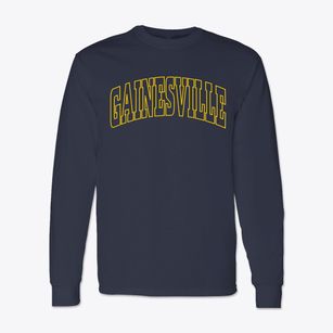 Gainesville Florida Trendy Block Classic Long Sleeve T-Shirt