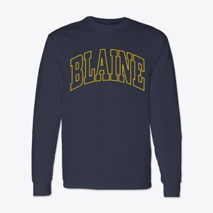 Blaine Maine Trendy Block Classic Long Sleeve T-Shirt