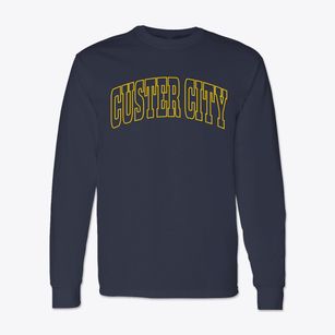Custer City Oklahoma Trendy Block Classic Long Sleeve T-Shirt