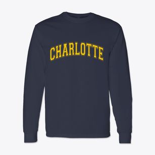 Charlotte New York Varsity Classic Long Sleeve T-Shirt