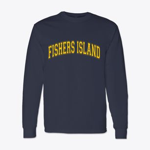 Fishers Island New York Varsity Classic Long Sleeve T-Shirt