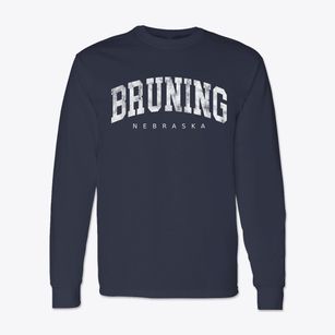 Bruning Nebraska Urban Vibe Classic Long Sleeve T-Shirt