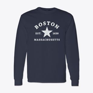 Boston Massachusetts Star Classic Long Sleeve T-Shirt