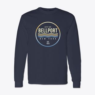 Bellport New York Color Fade Classic Long Sleeve T-Shirt