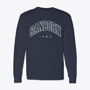 Sanborn Iowa Inline Classic Long Sleeve T-Shirt